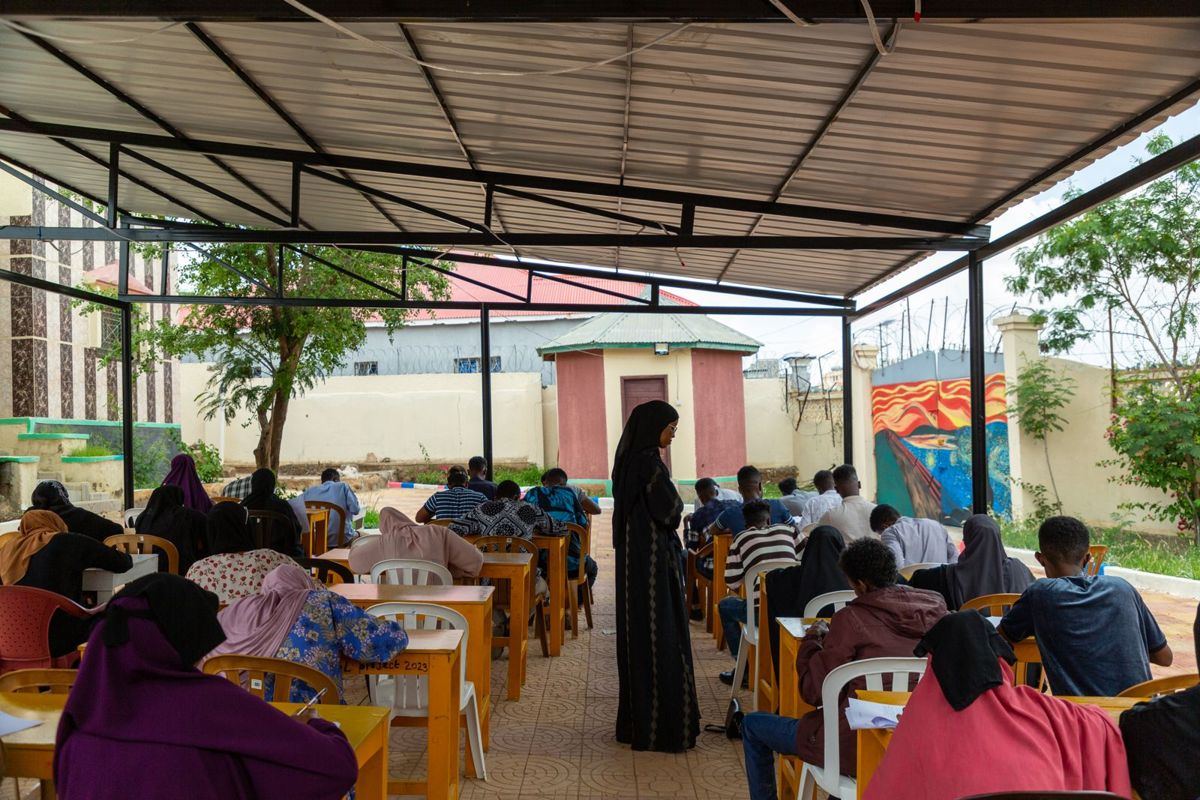 Participants on exam day in Hargeisa