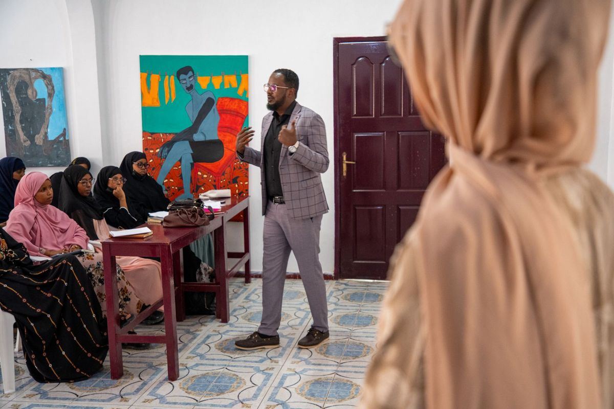 A guest talk for participants in Hargeisa