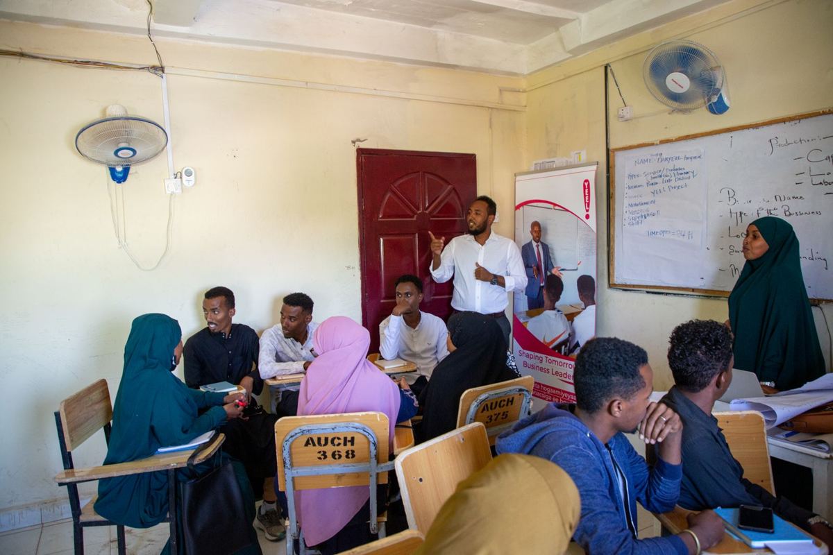 Participants in a training room
