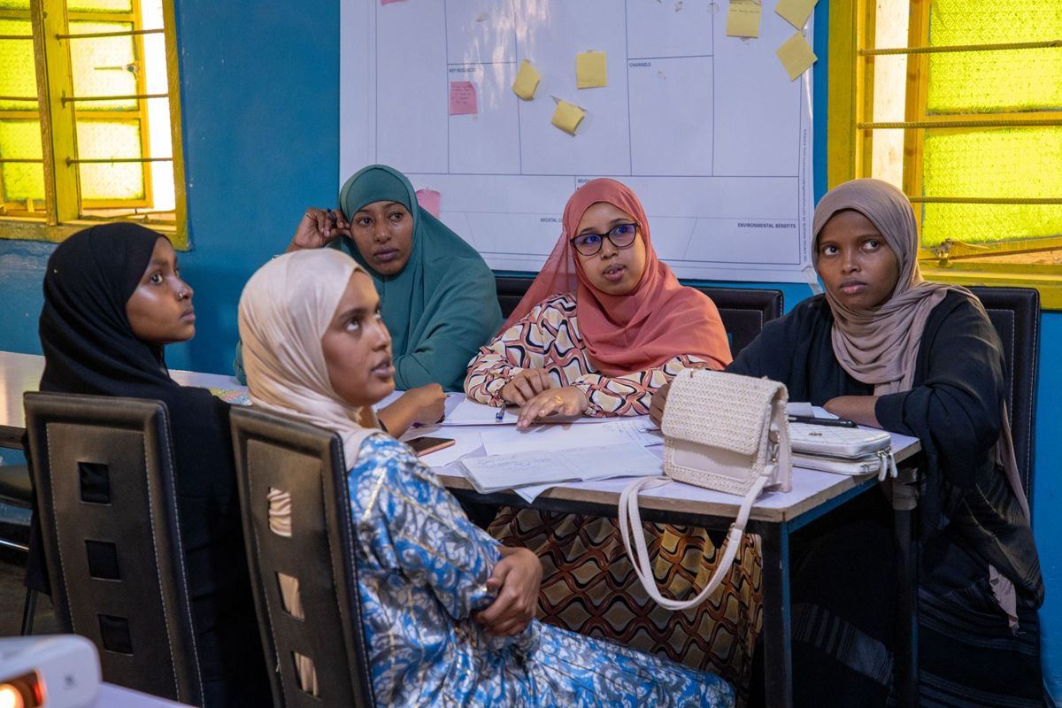 An entrepreneurship class in Borama
