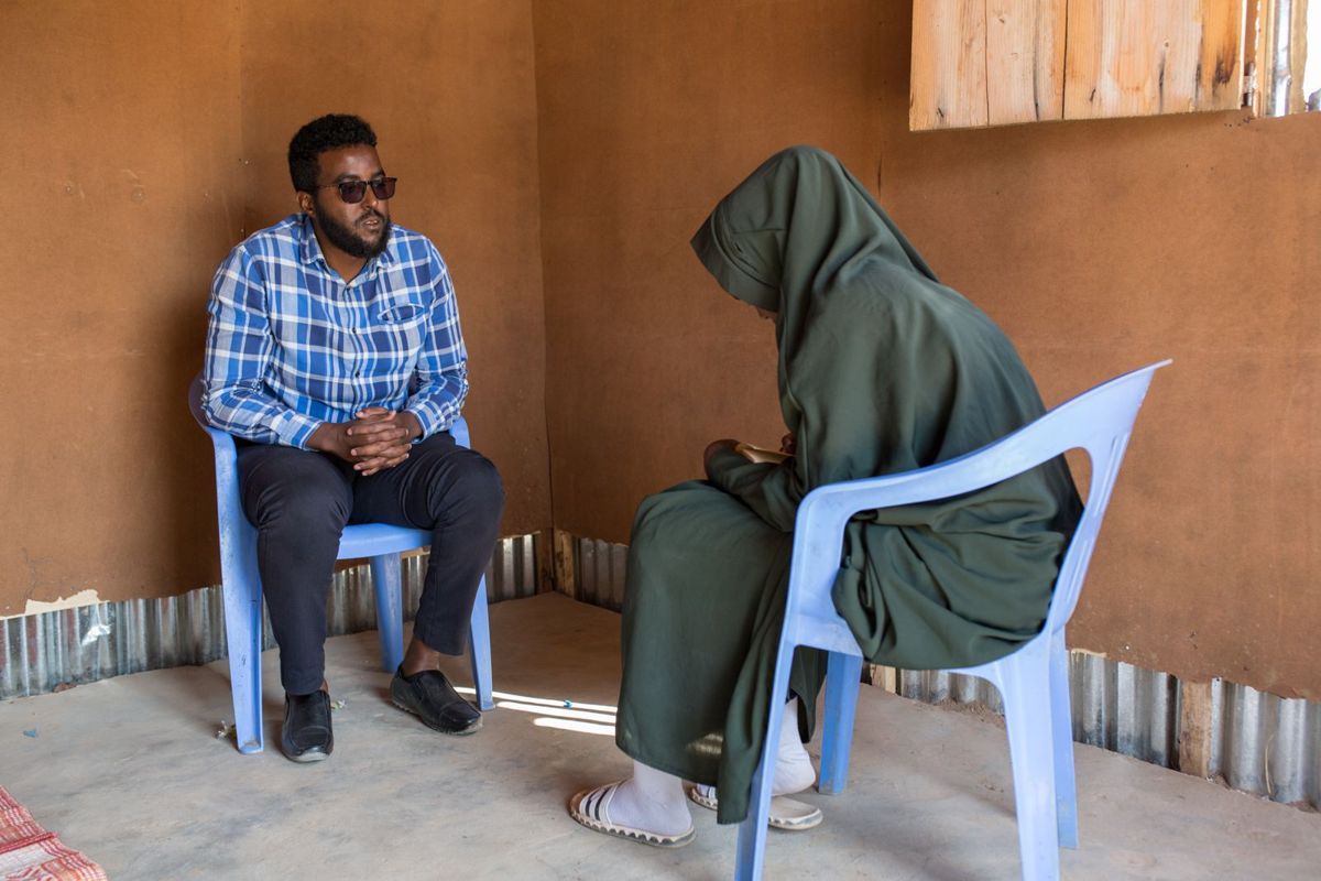 A visit to a camp for displaced people