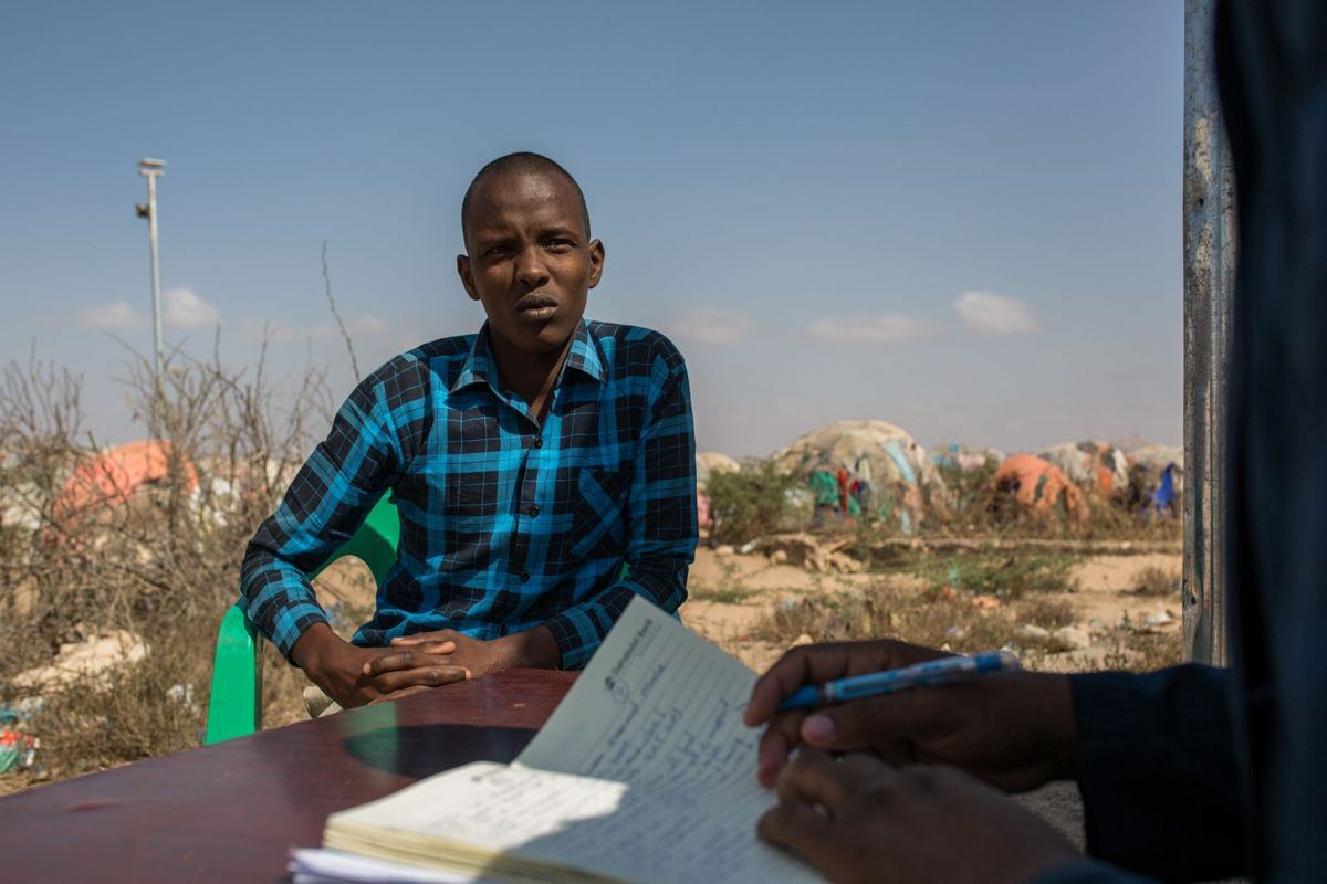 A visit to a camp for displaced people