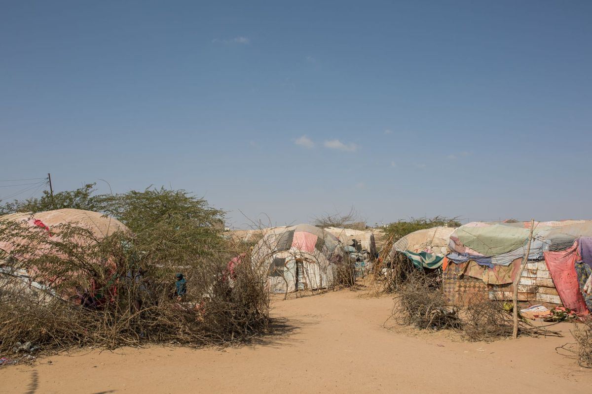 A visit to a camp for displaced people