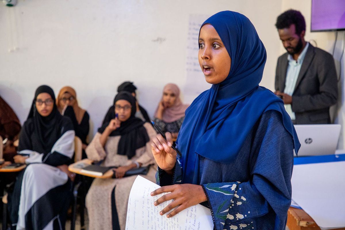 An entrepreneurship class in Burao