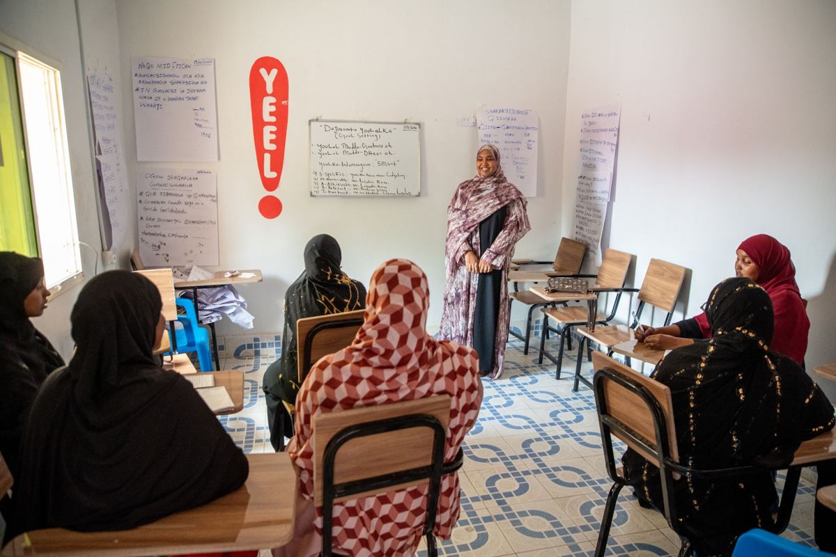 Women in a YEEL training room