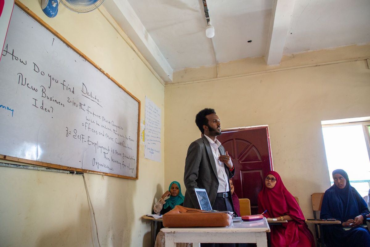 An entrepreneurship class in Burao